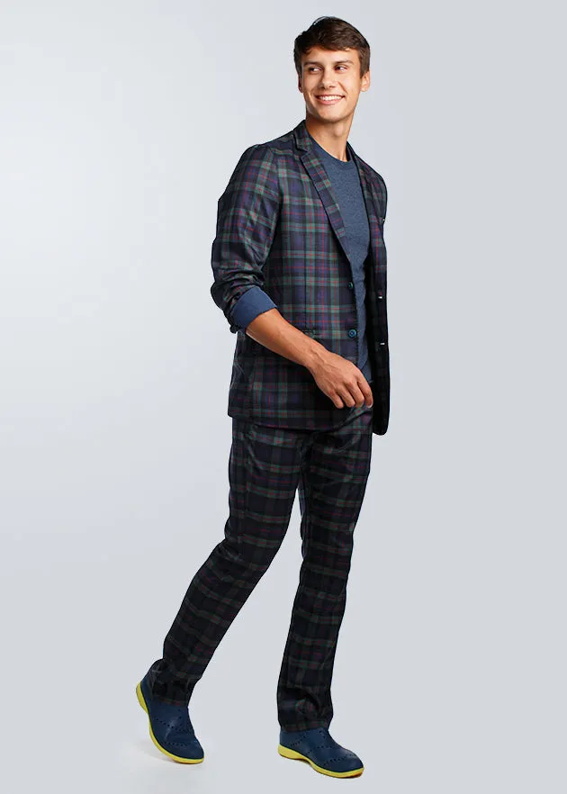 Serious Business Tartan Blazer | Dark Tartan