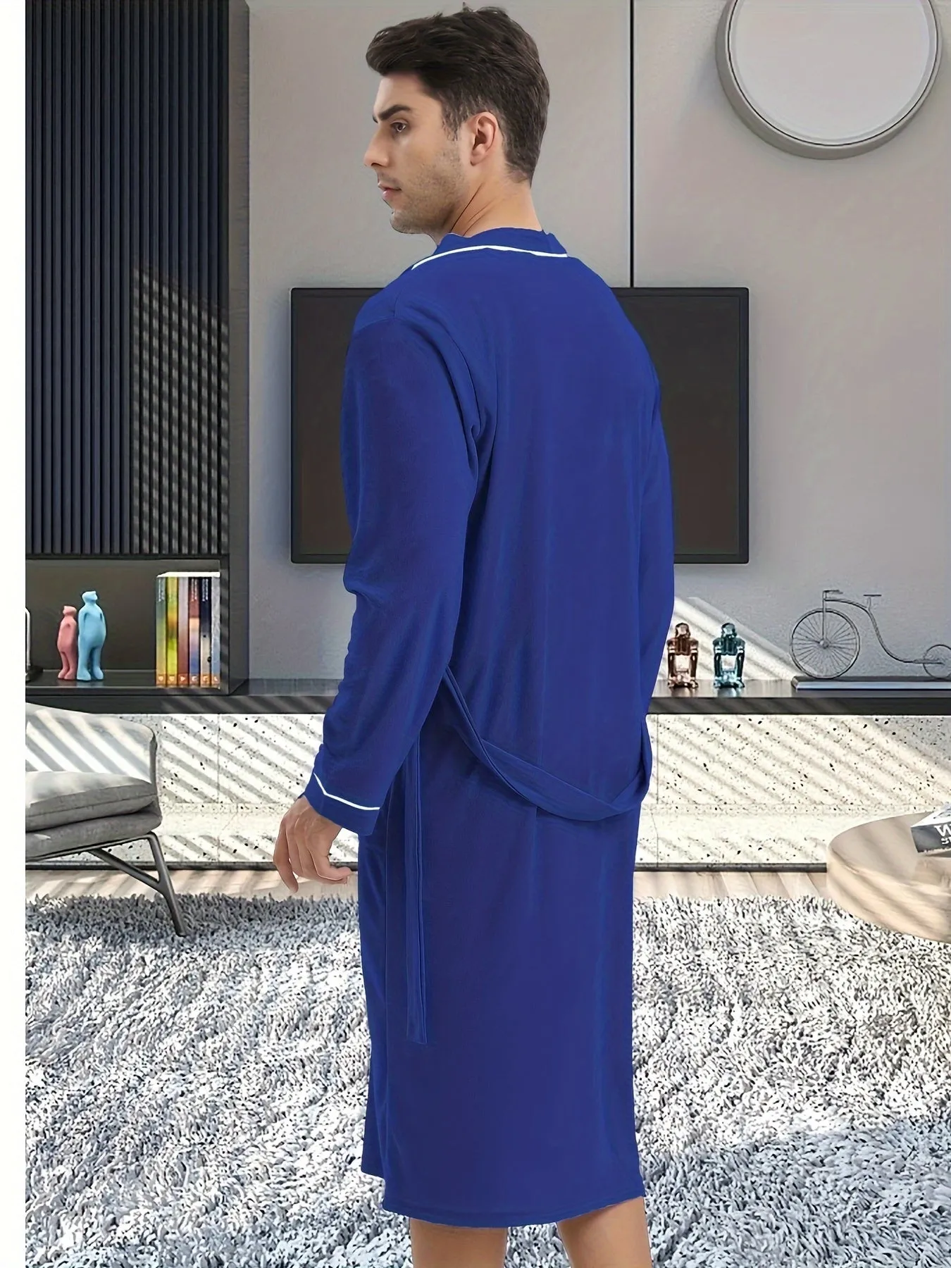 Soft & Cozy Long Length Terry Cloth Bathrobe for Men - Luxurious Middle Weight Robe with Pocket for Spa, Relaxation, and Lounging - Perfect Gift for Him