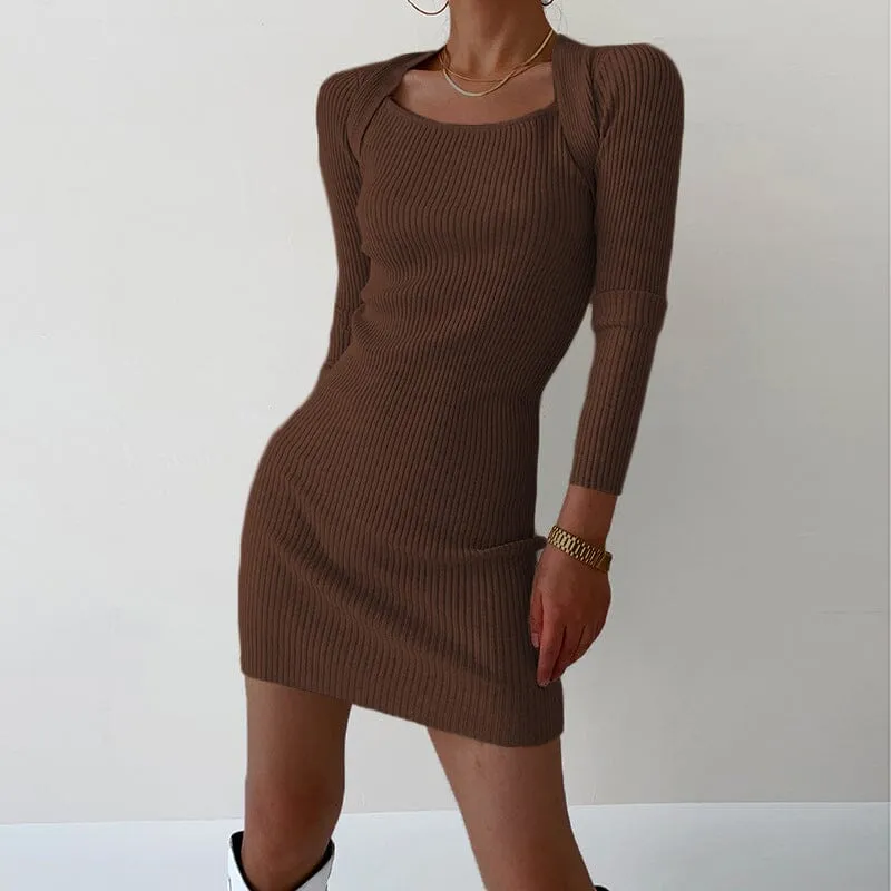 Square Neck Slim Dress