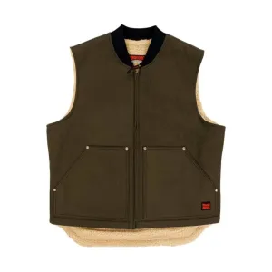 Tough Duck Men's Sherpa Lined Vest - Olive - ONLINE STORE CREDIT/EXCHANGE ONLY